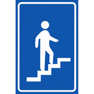 RVV verkeersbord L301RB | Informatiebord  | Trap naar boven