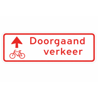 RVV verkeersbord BW02B | Fietsverkeer  | Rechtdoor