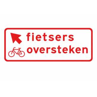 RVV verkeersbord BW07-LB | Fietsers oversteken  | Schuin links