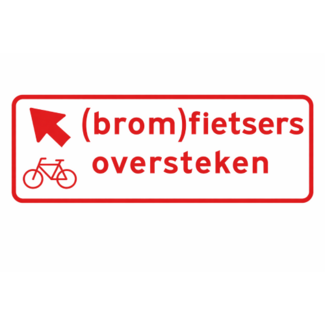 RVV verkeersbord BW08-LB | (Brom)fietsers oversteken  | Schuin links