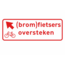 RVV verkeersbord BW08-LB | (Brom)fietsers oversteken  | Schuin links