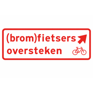 RVV verkeersbord BW08-RB | (Brom)fietsers oversteken  | Schuin rechts