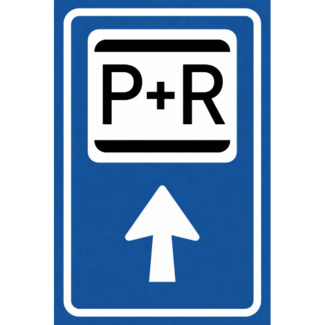 RVV verkeersbord BW101BSK02 | Park & Ride  | Rechtdoor