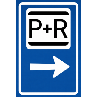 RVV verkeersbord BW101RSP03 | Park & Ride  |Rechtsaf