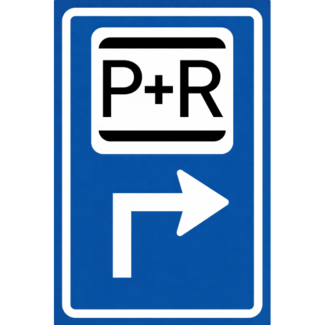 RVV verkeersbord BW101RBSP03 | Park & Ride  | Rechtsaf