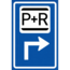 RVV verkeersbord BW101RBSP03 | Park & Ride  | Rechtsaf
