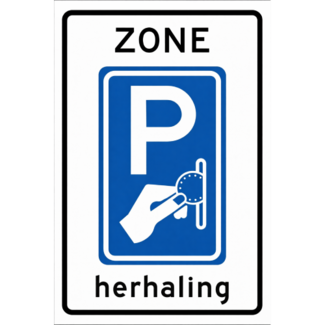 RVV verkeersbord BW111ZBH | Zonebord | Betaald parkeren