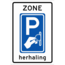 RVV verkeersbord BW111ZBH | Zonebord | Betaald parkeren