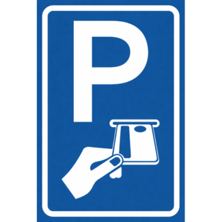 RVV verkeersbord BW112 | Betaald parkeren | Pinautomaat