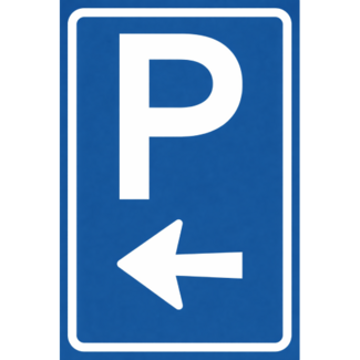 RVV verkeersbord BW201L | Parkeerplaats | Links