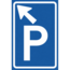 RVV verkeersbord BW201LB | Parkeerplaats | Schuin links
