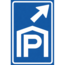 RVV verkeersbord BW202RB | Parkeergarage | Schuin rechts