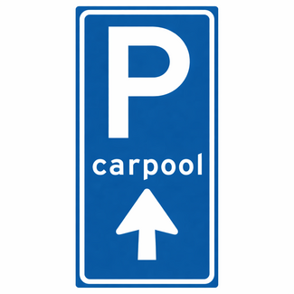 RVV verkeersbord BW203B | Carpool | Rechtdoor