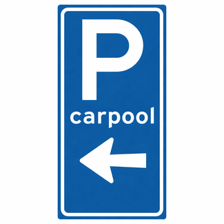 RVV verkeersbord BW203L | Carpool | Linksaf