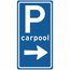 RVV verkeersbord BW203R | Carpool | Rechtsaf
