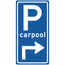RVV verkeersbord BW203RH | Carpool | Rechtsaf