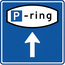 RVV verkeersbord BW205B | Parkeerroute | Rechtdoor