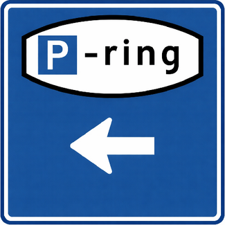 RVV verkeersbord BW205L | Parkeerroute | Linksaf