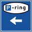 RVV verkeersbord BW205L | Parkeerroute | Linksaf