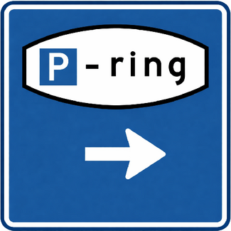 RVV verkeersbord BW205R | Parkeerroute | Rechtsaf