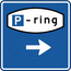 RVV verkeersbord BW205R | Parkeerroute | Rechtsaf