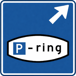 RVV verkeersbord BW205RB | Parkeerroute | Schuin rechtsaf