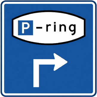 RVV verkeersbord BW205RH | Parkeerroute | Rechtsaf