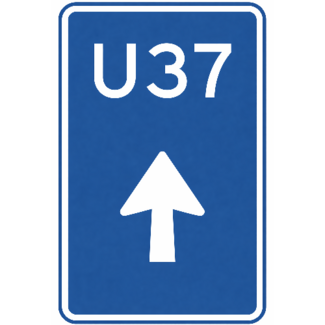 RVV verkeersbord BW201B | Uitvalsroute | 37 - rechtdoor