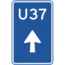 RVV verkeersbord BW201B | Uitvalsroute | 37 - rechtdoor