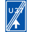 RVV verkeersbord BW501BE | Einde uitvalsroute | 37 - rechtdoor