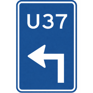 RVV verkeersbord BW501LH | Uitvalsroute | 37 - links