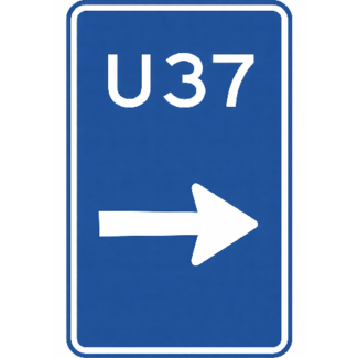 RVV verkeersbord BW501R | Uitvalsroute | 37 - rechts
