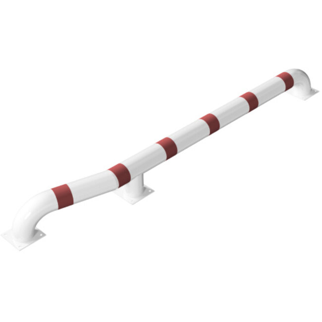 Wieldwinger geknikt laad-en-losdok vrachtwagen rood - wit