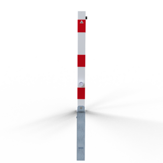 Afzet/antiparkeerpaal 70x70mm met hef-kantelmechanisme