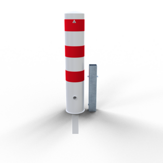 Rampaal rood-wit Ø 193mm met driekantsslot