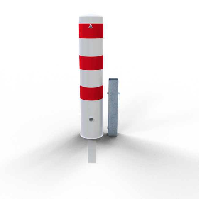 Rampaal rood-wit Ø 193mm met driekantsslot