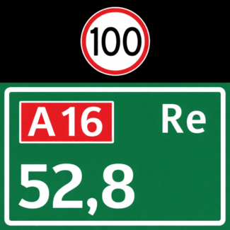 RVV verkeersbord BB08A01 | Hectometerbord | Re/Li