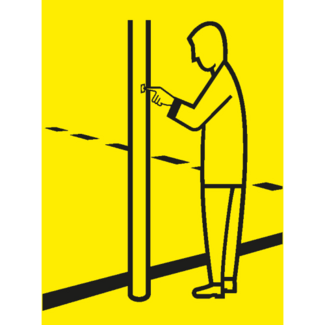 RVV Verkeersbord VR03 | Drukknop voor voetgangersoversteekplaats