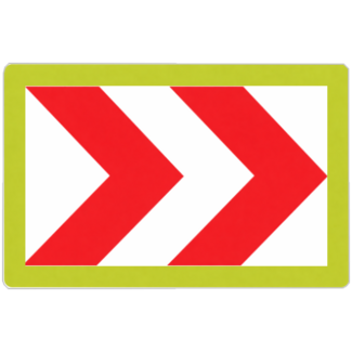 RVV verkeersbord BB11F | Bochtschild | Fluoriserend - Rechts