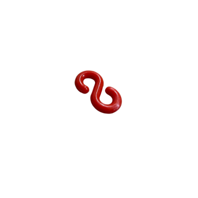 Kettinghaak voor kunststof afzetketting wit/zwart/rood