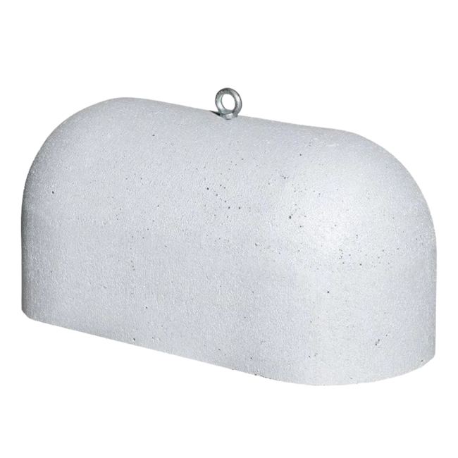 Jumboblokken wit met RVS schroefhuls M16