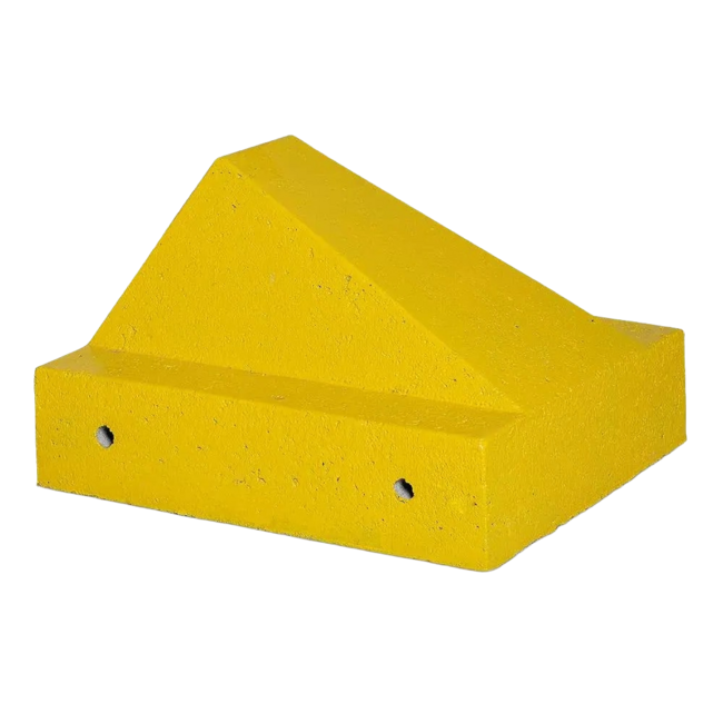 Schrikblok / schampblok 60x50x40 cm - geel