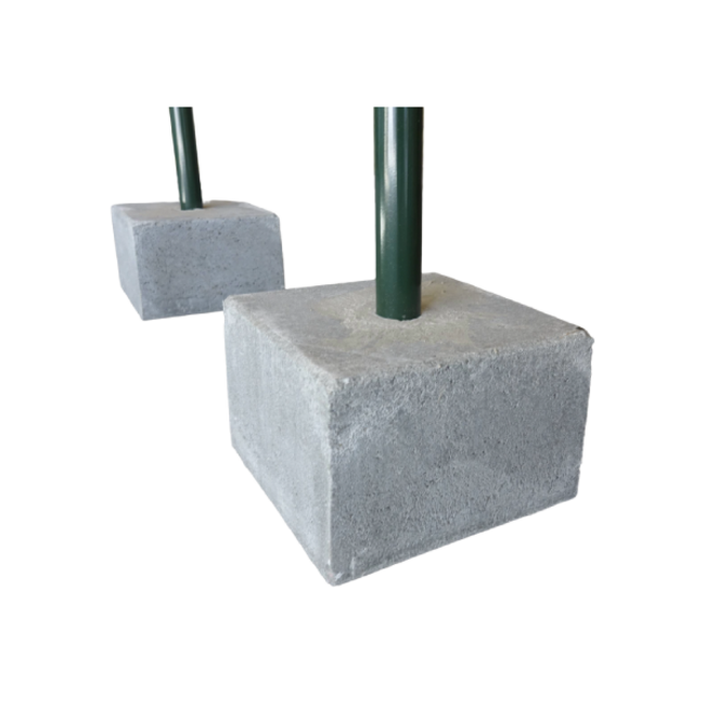 Fietsbeugel groen gepoedercoat 90 x 90 cm - met betonvoet