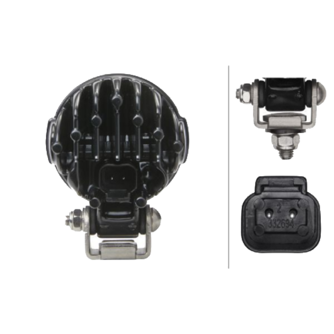 HELLA LED projectielamp 12-48V Spotuitlichting – Cirkelvormige waarschuwingsverlichting voor o.a heftrucks