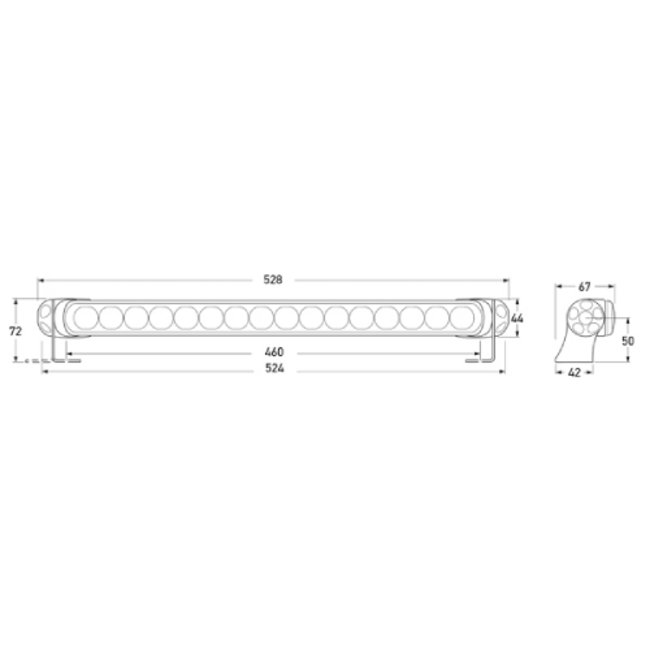 HELLA LED projectiebalk 12-24V Spotuitlichting – Strookvormige waarschuwingsverlichting