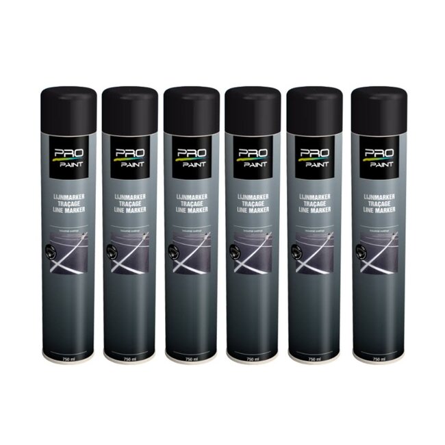 Pro-Paint PRO-Paint Lijnmarker spuitbus 750 ml - Zwart