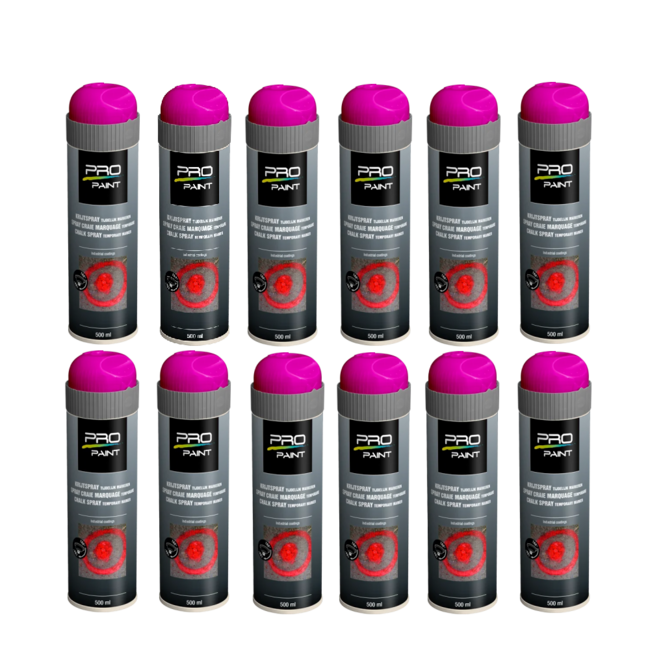 Pro-Paint Krijtspray (Tijdelijke markering) Roze - Spuitbus 500ml