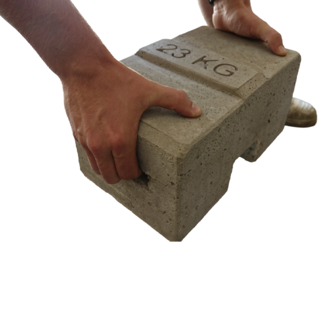 Ballastblok Beton 23 kg voor Tenten & Bouwhekken | 32x20x17 cm