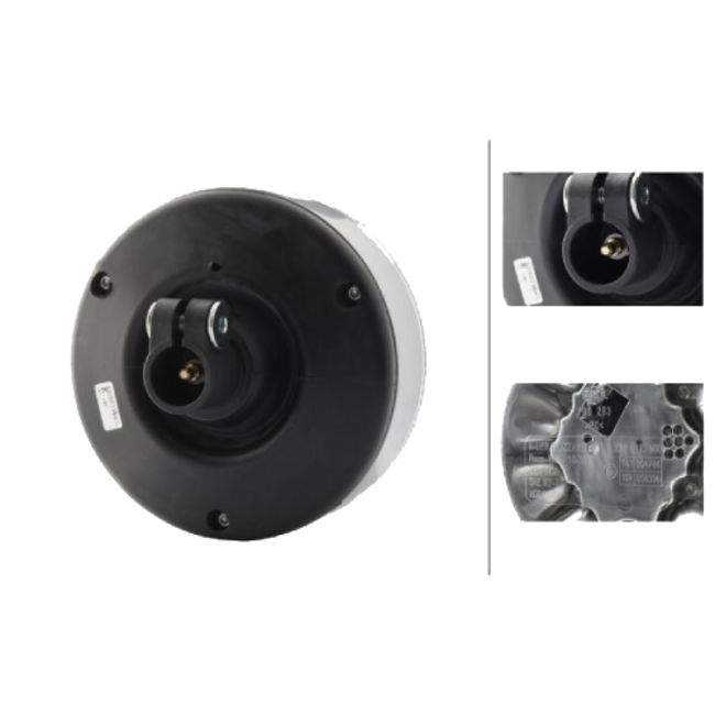 HELLA K-LED Blizzard LED-flitslamp 12/24V oranje – flexibele opsteekvoet – 2XD 012 980-011