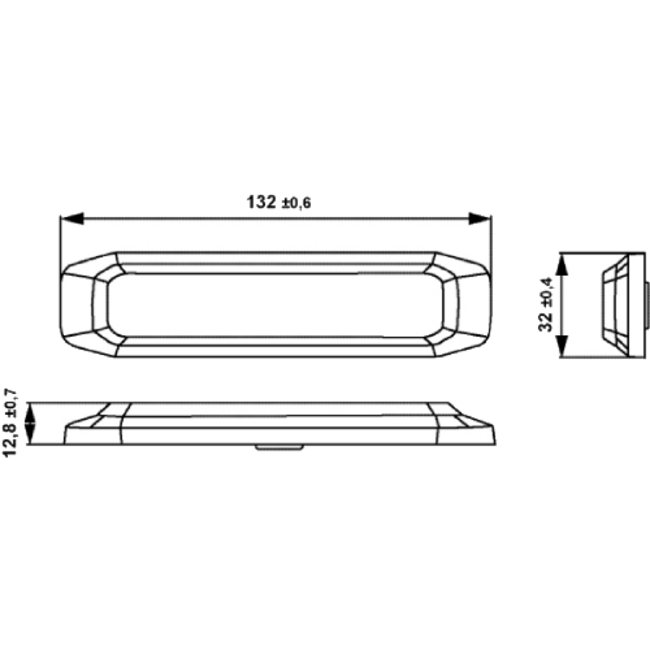 HELLA BST-Slim 6 LED flitser 12/24V amber – set van 2 – 2XD 014 562-201
